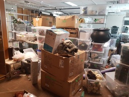 [#00-13] Bin of misc. Christmas decorations