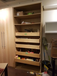 [#D30-19] Shelf, with pull-out drawer