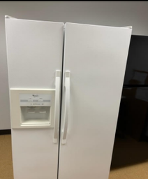 [#G10-21] WHITE DOUBLE DOOR FRIDGE 