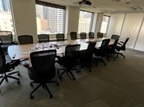 [#C6-30] Conference Table 5'W x 18'/ 2 piece w/ 3 bases