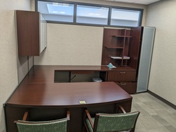 [#E7-44] extra desk w/ 2 cabinets