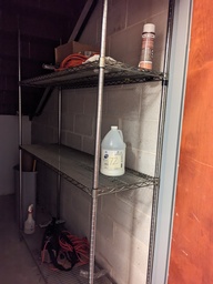 [#I2-71] contents on wire rack (supplies)