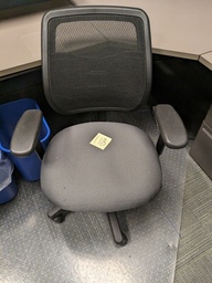 [#B13-115] adjustable arm swivel task chair, mesh back, upholstered seat