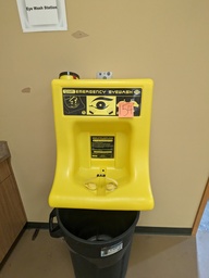 [#L1-150] yellow commercial eyewash station