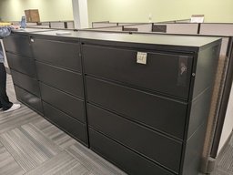 [#D10-187] black 4-high metal lateral files