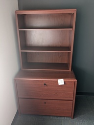 [#D31-204] laminate lateral files with hutch above