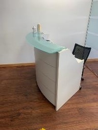 [#E5-100] RECEPTION TABLE WITH GLASS