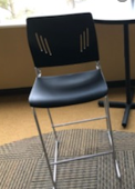 [#B2-47] Black Bar Height Chair with Arms