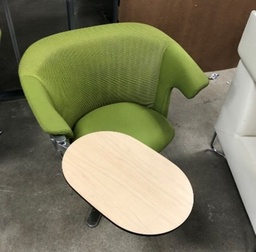 [#B12-82] Green Lounge Seating with writing table