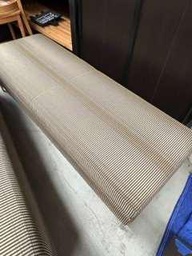 [#B2-42] Fabric benches / 2'x6' (Beige w/line pattern)