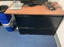 [#D6-8] Black File Cabinet, 36x18x27"