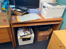 [#E1-17] Wooden Desk, 43x27x27"