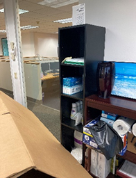 [#D4-28] Black Wood Bookcase, 12x12x72"