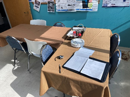 [#C8-46] Grey Table, 60x30x30"