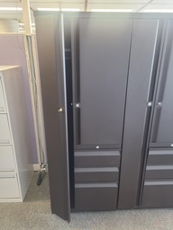 [#D19-6] Armoire marron avec penderie - 24x24x66