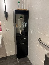 [#D26-34] Small Black Cabinet