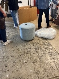 [#B11-43] Grey Ottoman