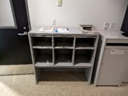 [#D2-30] Shelving Unit, Grey, 42" x 42.5" x 17"