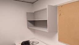 [#D2-45] Bookshelf, Rail-Mounted, Grey, 42" x 19" x 12.5"