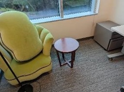 [#C11-89] Table, Side, Red Wood, 18" x 18" x 20"