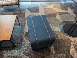 [#B2-287] Bench, Blue/White, 31" x 20" x 15"