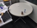 [#C5-341] Table, Meeting, Round/Square, White, 35x29