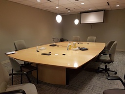 [#C8-8] Wooden Four Sided Boardroom Table - 13'6"x8'6"