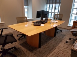 [#C8-12] Wooden Four Sided Meeting Table - 8'x4'