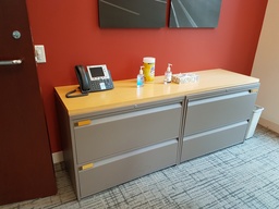 [#D6-54] 2 Drawer Lateral with Wood Top - 36"