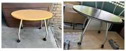 [#C5-TO31] Small Oval Tables On Legs With Casters