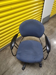[#B13-CH34] Blue fabric chair