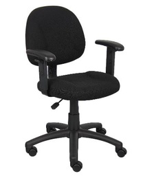 [#B13-5] Black Task Chair, 23x22x36, fair condition