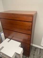 [#D10-5] four drawer lateral file wood