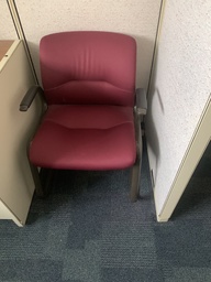[#B8-10] side chair - burgendy with arms