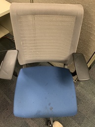 [#B13-29] task chair - blue&amp; tan