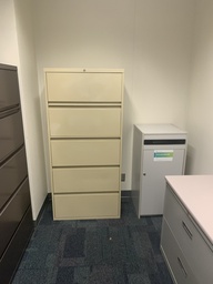 [#D12-60] file cabinet 5 drawer lateral - yellow