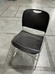 [#B8-903] Plastic Black Guest Chair Without Holes