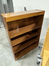 [#D3-973] Brown Wood 4 Shelf Bookshelf