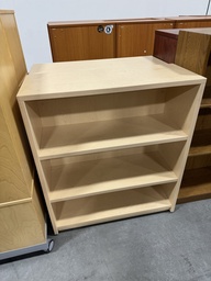 [#D2-975] Light Wood 3 Shelf Bookshelf