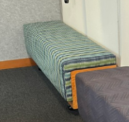 [#B2-2] Bench - green multi/plywood (71x17x19)