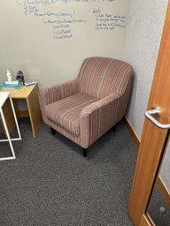 [#B12-50] Lounge Chair - red striped