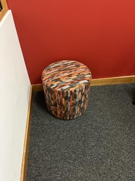 [#B11-70] Ottoman - red/orange stripe multi 