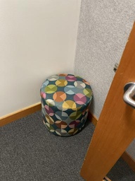 [#B11-74] Ottoman - blue/pink/multi