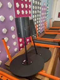 [#C11-108] Side Table - black base/wood top