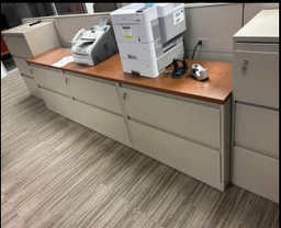 [#D6-32] Filing Cabinet - 2 drawer, wood and metal