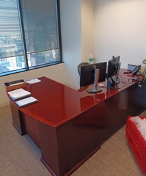 [#E7-40] Lh U-Desk 6’ X 9’-6”