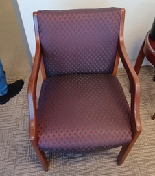 [#B8-105] Guest Maroon/Gray Chair