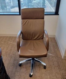 [#B13-342] Chair Tan Hi-Back