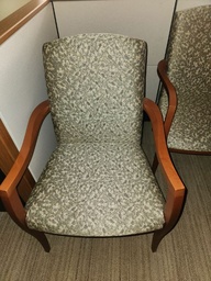 [#B8-122819] Green Flower Print Chair