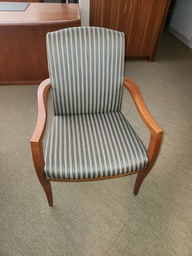 [#B8-123004] Green Striped Chair